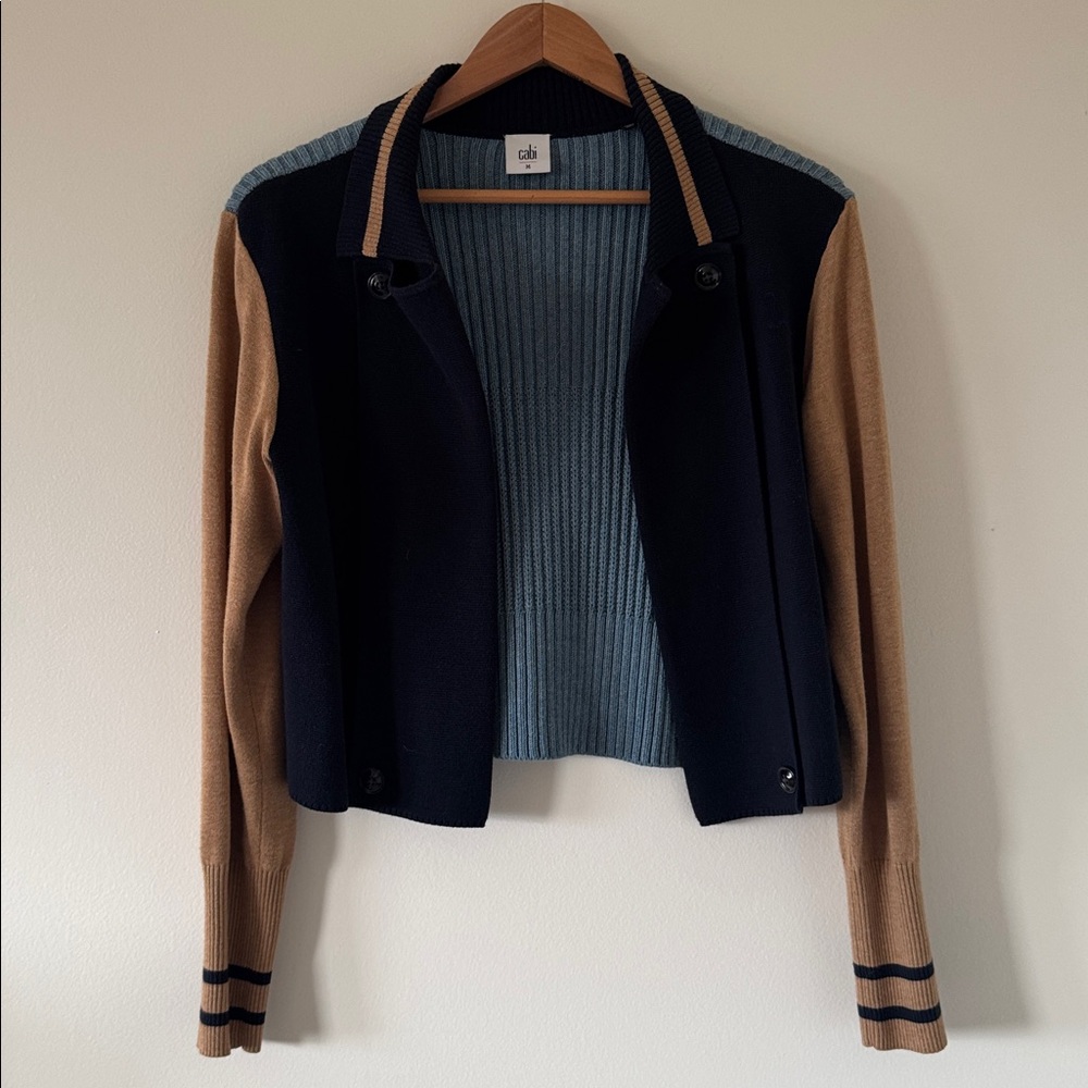 CAbi 3703 Turn Back‎ Color-block Cardigan Size Medium - Picture 5 of 11